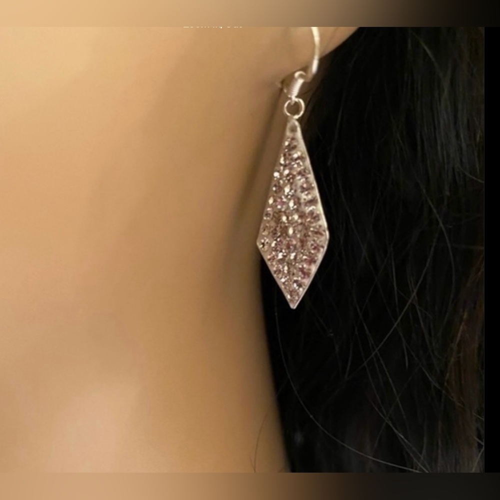 White Crystal Earrings